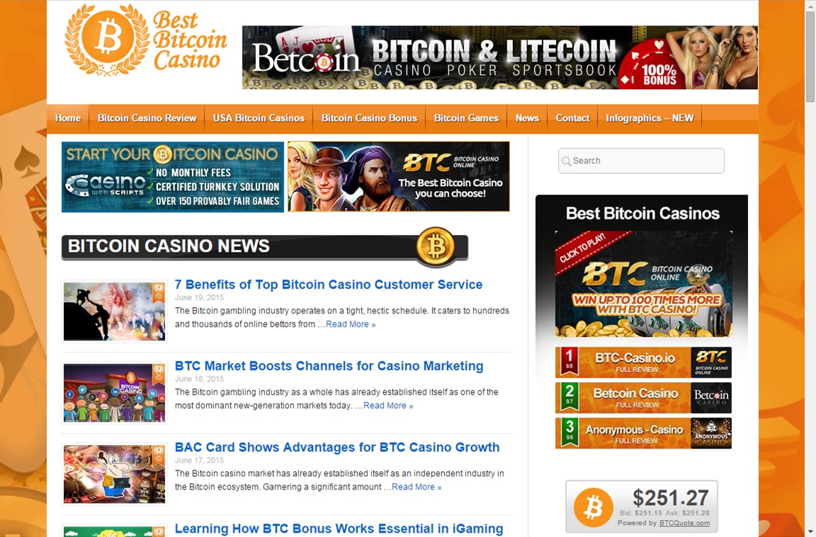 Cash For bitcoin casino site